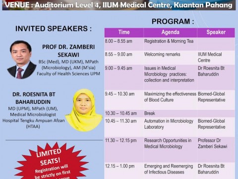 Announcement on Invitation To Annual Seminar In Pathology 2018 : Medical Microbiology Updates