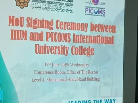 MoU Signing Ceremony between IIUM and PICOMS International University College