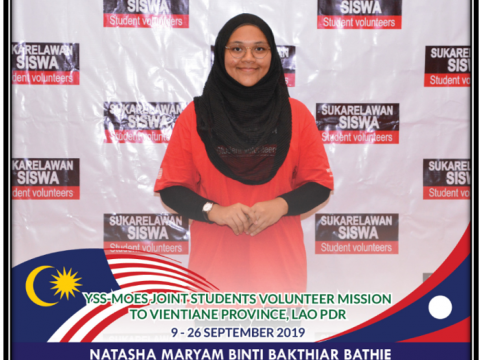 IIUM Pagoh: Best Wishes to Natasha Maryam in YSS- MOES Joint Students Volunteer Mission to Lao.