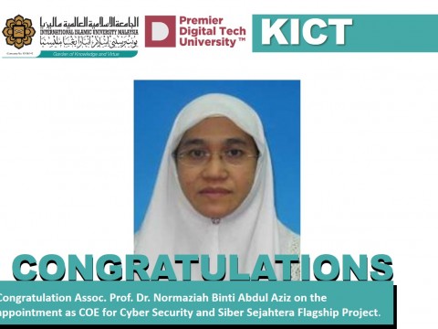 Congratulations on the appointment of Assoc. Prof. Dr. Normaziah Binti Abdul Aziz