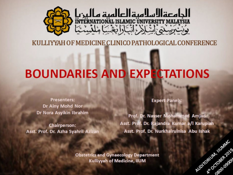 'Boundaries and Expectations' - KOM CPC by Dept. of Obstetrics & Gynaecology