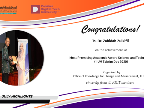 Congratulations  to Ts. Dr. Zahidah Zulkifli