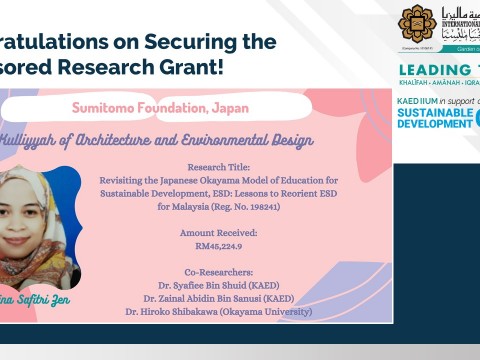 Congratulations on Securing the Sponsored Research Grant!