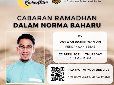 Invitation to Attend Online Tazkirah - Cabaran Ramadhan Dalam Norma Baharu