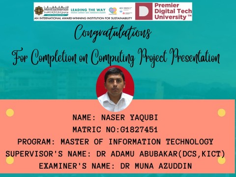 Congratulations to Br. Naser Yaqubi