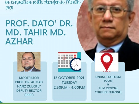 Murabbi Talk Series: Prof. Dato' Dr. Md. Tahir Md. Azhar