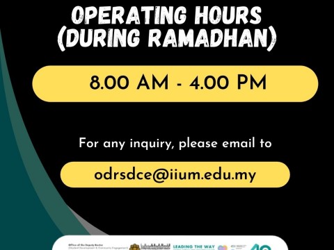 NOTICE OF OPERATING HOURS DURING RAMADHAN