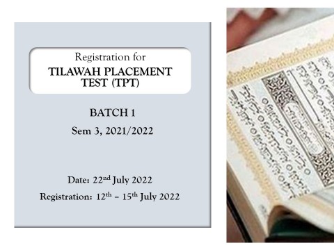 Registration for TPT (Batch 1) Sem 3, 2021/2022