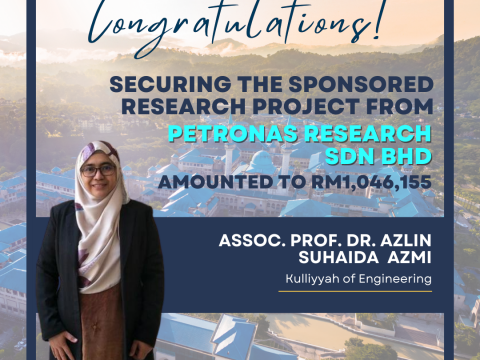 Congratulations on Securing the Sponsored Research Project