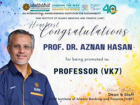 Heartiest Congratulations to Prof. Dr. Aznan Hasan