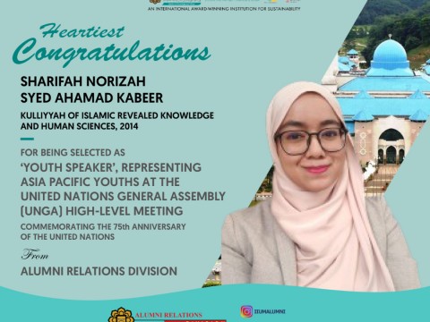 Heartiest Congratulations - Sr. Sharifah Norizah (KIRKHS, 2014)