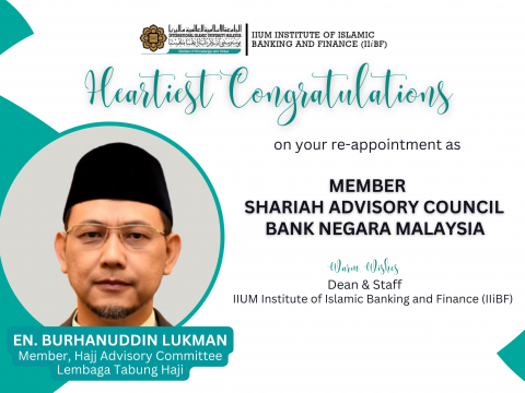 Heartiest Congratulations to En. Burhanuddin Lukman