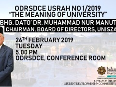 INVITATION TO ATTEND ODRSDCE USRAH NO. 1/2019 - THE MEANING OF UNIVERSITY 