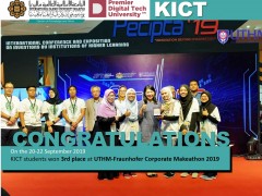 KICT students won 3rd place at UTHM-Fraunhofer Corporate Makeathon 2019