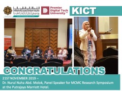 Panel Speaker for MCMC Research Symposium - Dr. Nurul Nuha Abd. Molok