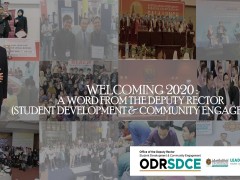 WELCOMING 2020 : A WORD FROM THE DEPUTY RECTOR (STUDENT DEVELOPMENT AND COMMUNITY ENGAGEMENT)