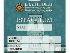 IMPLEMENTATION OF VEHICLE STICKER FOR VEHICLES ENTERING ISTAC CAMPUS