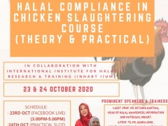 HALAL  COMPLIANCE IN CHICKEN SLAUTHERING COURSE 