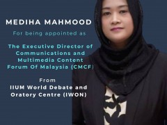 Congratulations to Mediha Mahmood, an IIUM Debate Alumnus