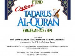 ONLINE TADARUS AL-QURAN - FOR IIUM STUDENTS ONLY