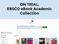 ON TRIAL: EBSCO eBook Academic Collection