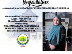Congratulations on securing the Jamalullail Responsible Research Grant Scheme 2.0