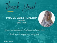 31st July 2021-Thank You Prof. Dr. Salina-End of Tenure as Dean of IIiBF