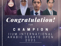 IIUM INTERNATIONAL ARABIC DEBATE OPEN 2021: IIUM (B) emerged as Champion