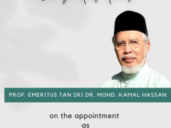 Heartiest Congratulations to Prof. Emeritus Tan Sri Dr. Mohd. Kamal Hassan
