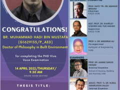 Congratulations for completing the PHD Viva Voce Examination: Br. Muhammad Hadi Mustafa