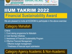 PARTICIPATION AND NOMINATION FOR IIUM TAKRIM 2022 AWARDS (ASSESSMENT FOR YEAR 2021)
