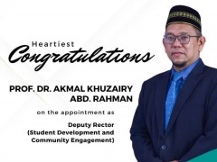 Appointment as Deputy Rector Student Development and Community Engagement, IIUM