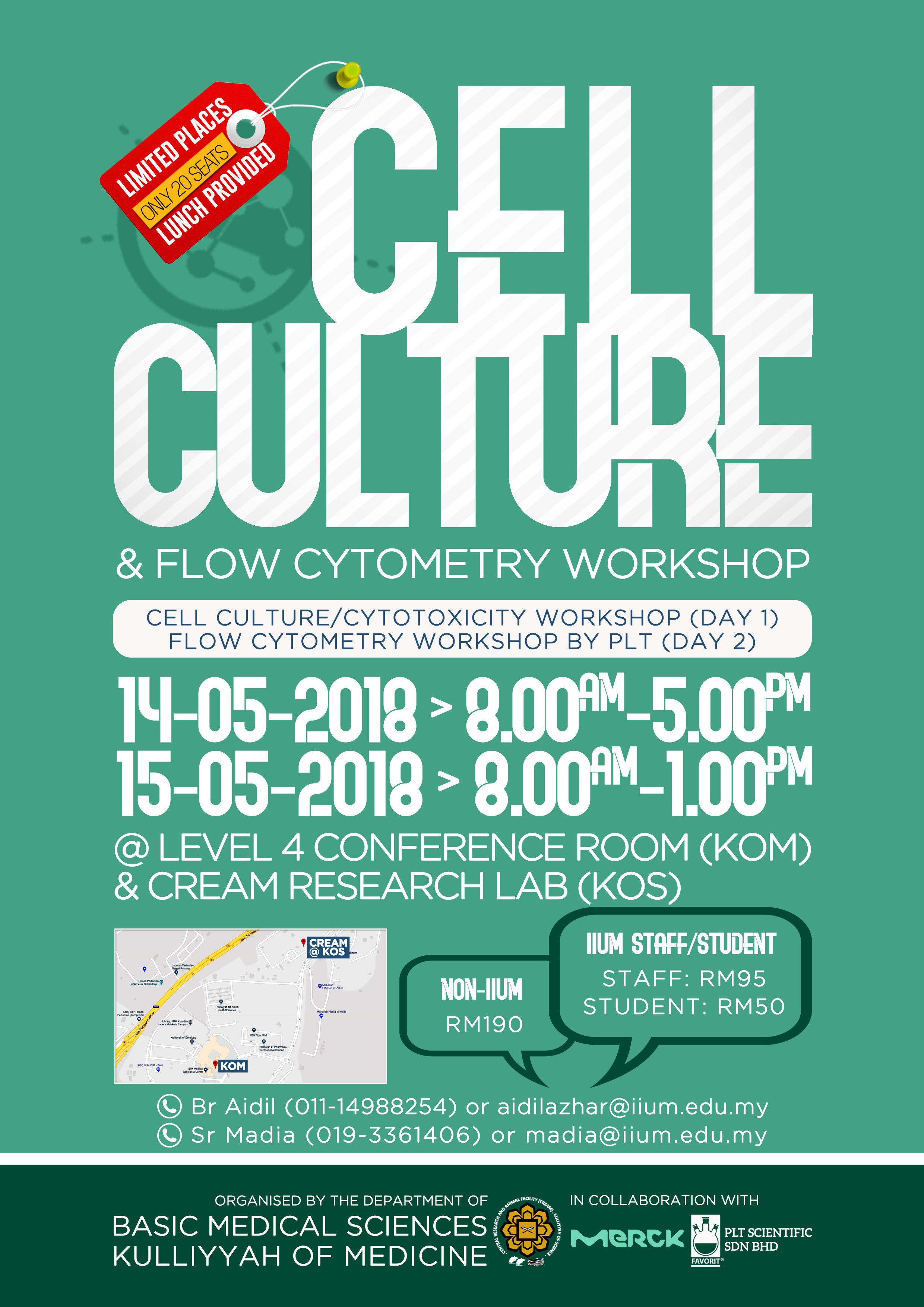 CELL CULTURE (CCW) & FLOW CYTOMETRY WORKSHOP (FCW) 2018