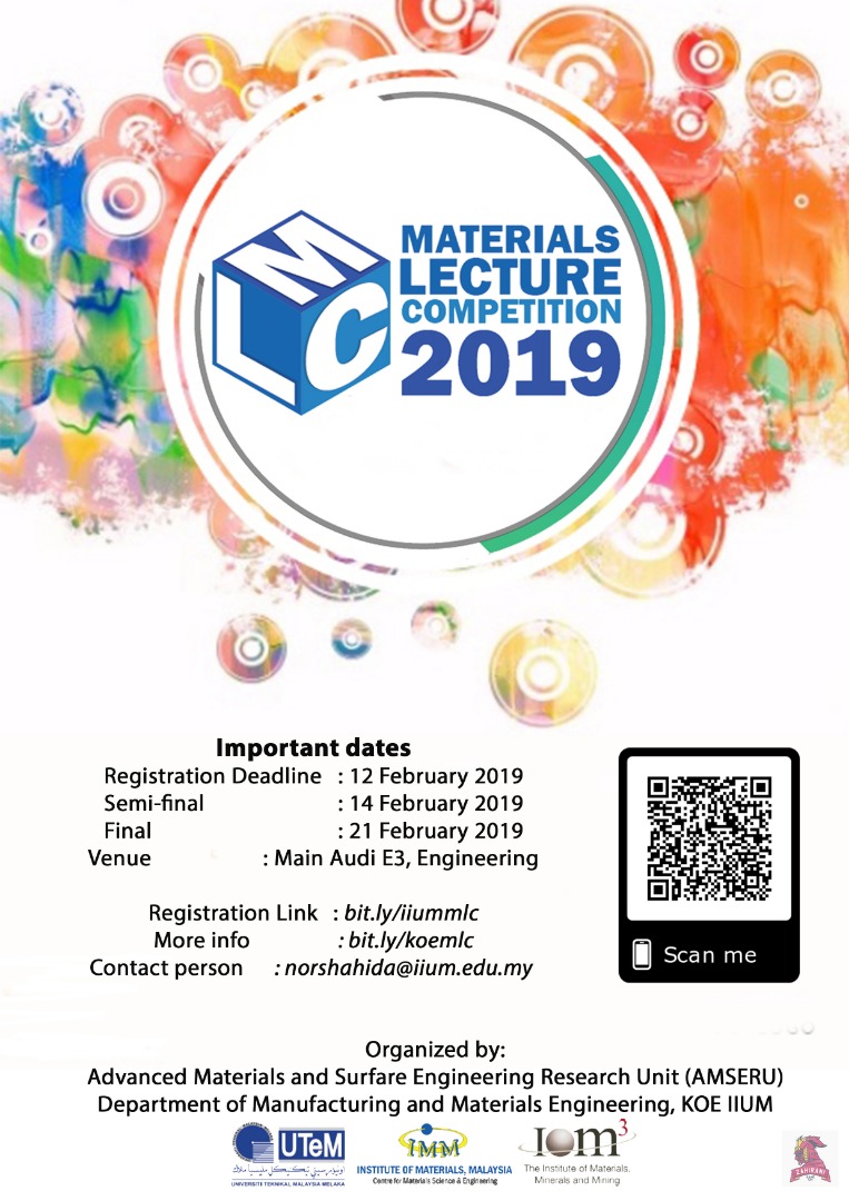  IIUM-Materials Lecture Competition (MLC) 2019
