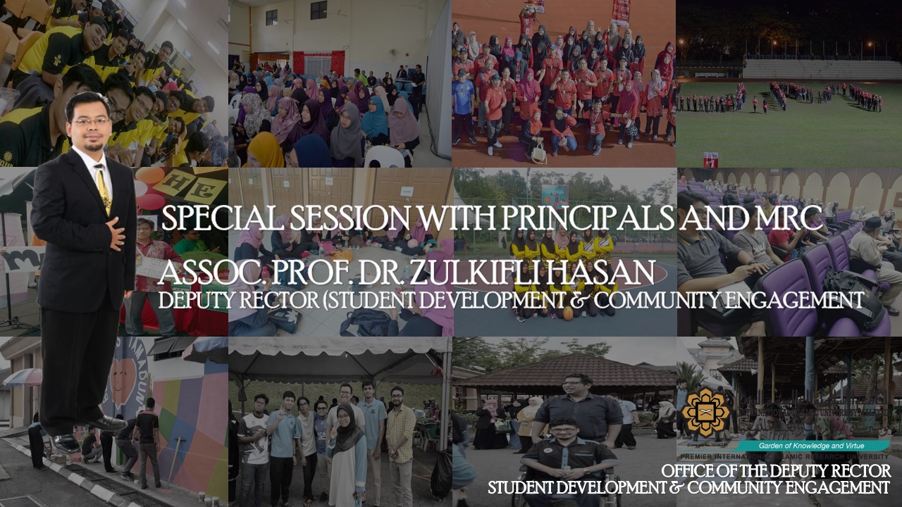 ​SPECIAL SESSION BETWEEN DEPUTY RECTOR (STUDENT DEVELOPMENT & COMMUNITY ENGAGEMENT) WITH PRINCIPALS AND ALL MRC MEMBERS