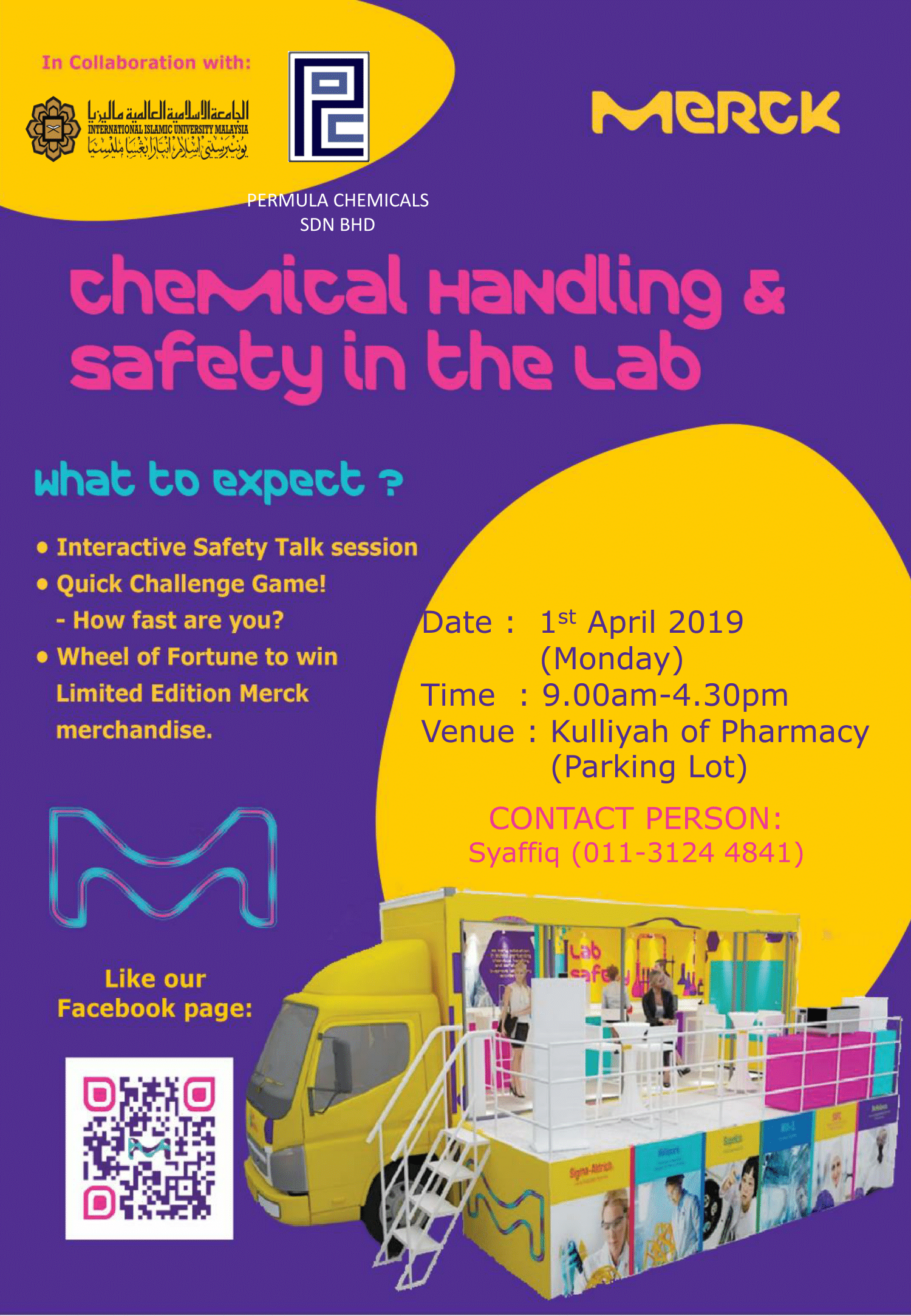 TALK ON SAFE CHEMICAL HANDLING IN LABORATORY & EXHIBITION TRUCK BY MERCK