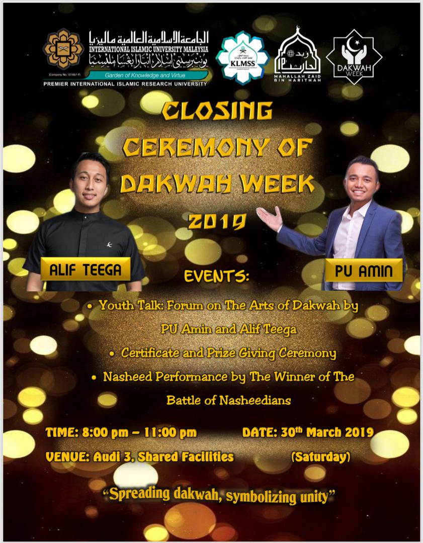 Closing Ceremony of Dakwah Week 2019
