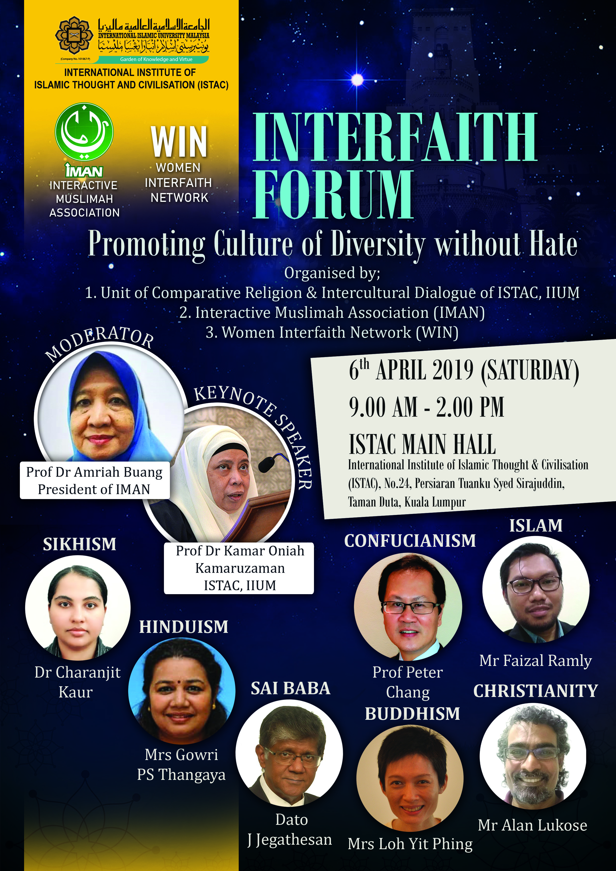INTERFAITH FORUM : Promoting Culture of Diversity Without Hate