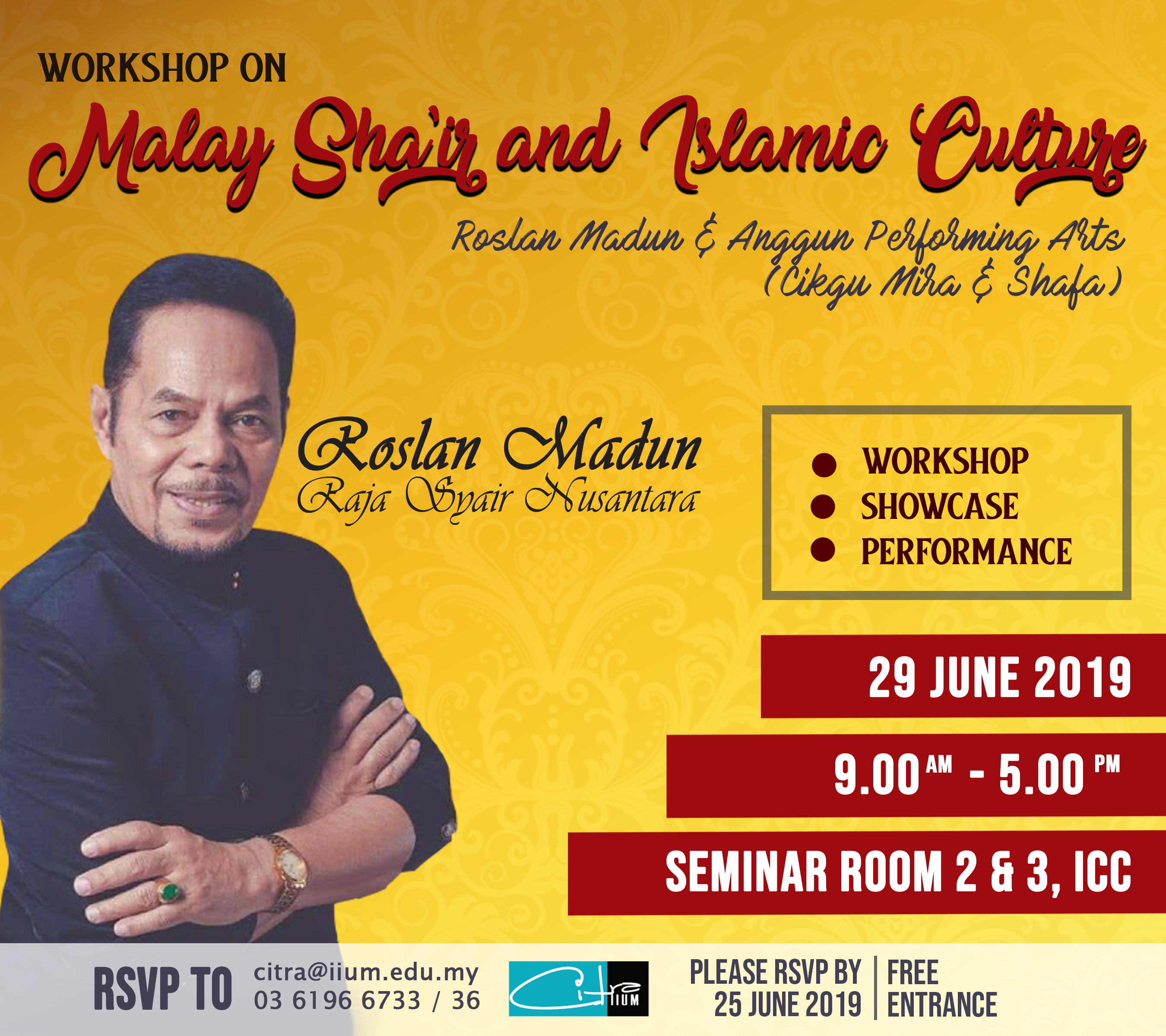 Workshop on Malay Sha'ir & Islamic Culture with Roslan Madun