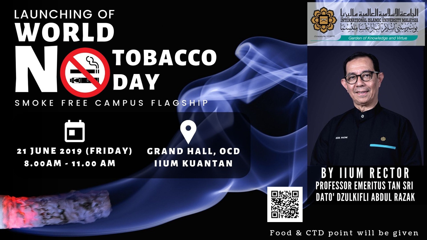 Launching of World No Tobacco Day : Smoke Free Campus Flagship