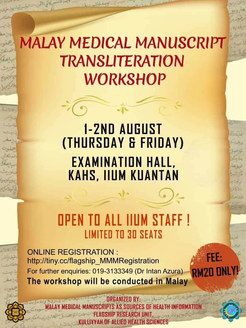 Malay Medical Manuscript Transliteration Workshop