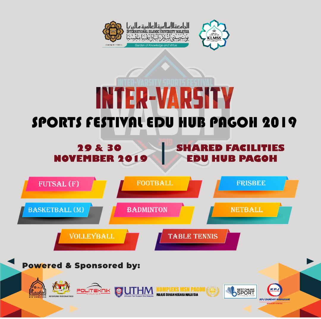 Inter-varsity sports festival Edu Hub Pagoh 2019