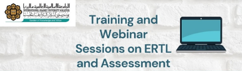 Training and Webinar Sessions on ERTL and Assessment
