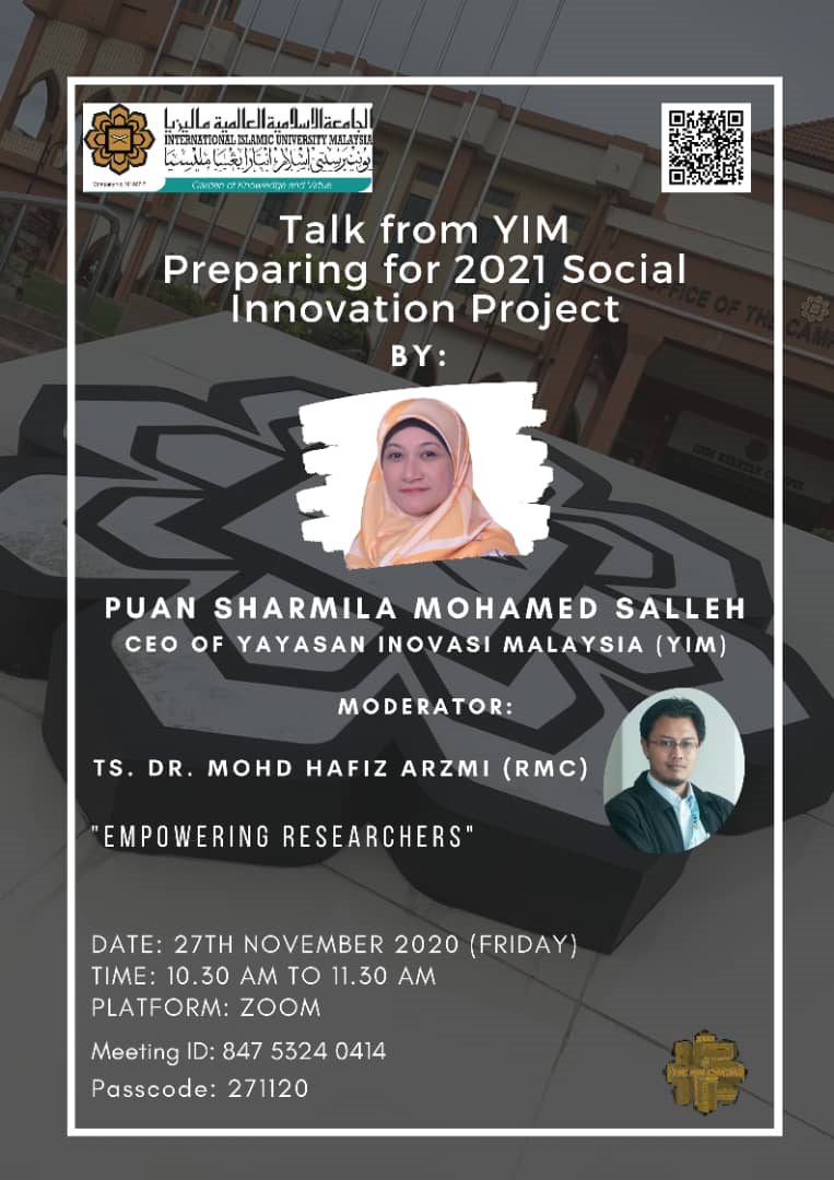 TALK FROM YIM: PREPARING FOR 2021SOCIAL INNOVATION PROJECT