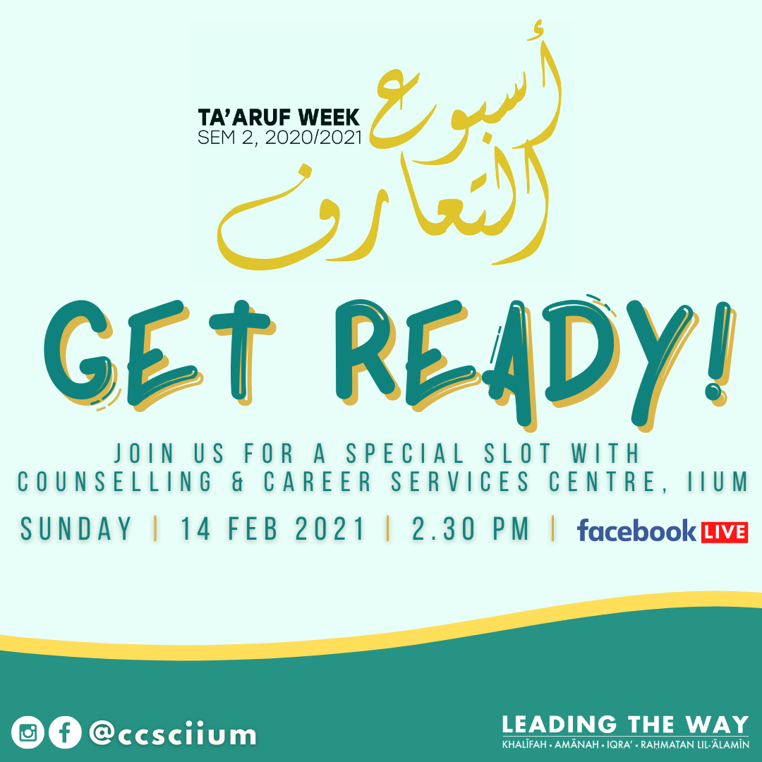 GET READY! A SPECIAL SLOT FOR NEW STUDENTS SEM 2, 2020/2021 WITH CCSC