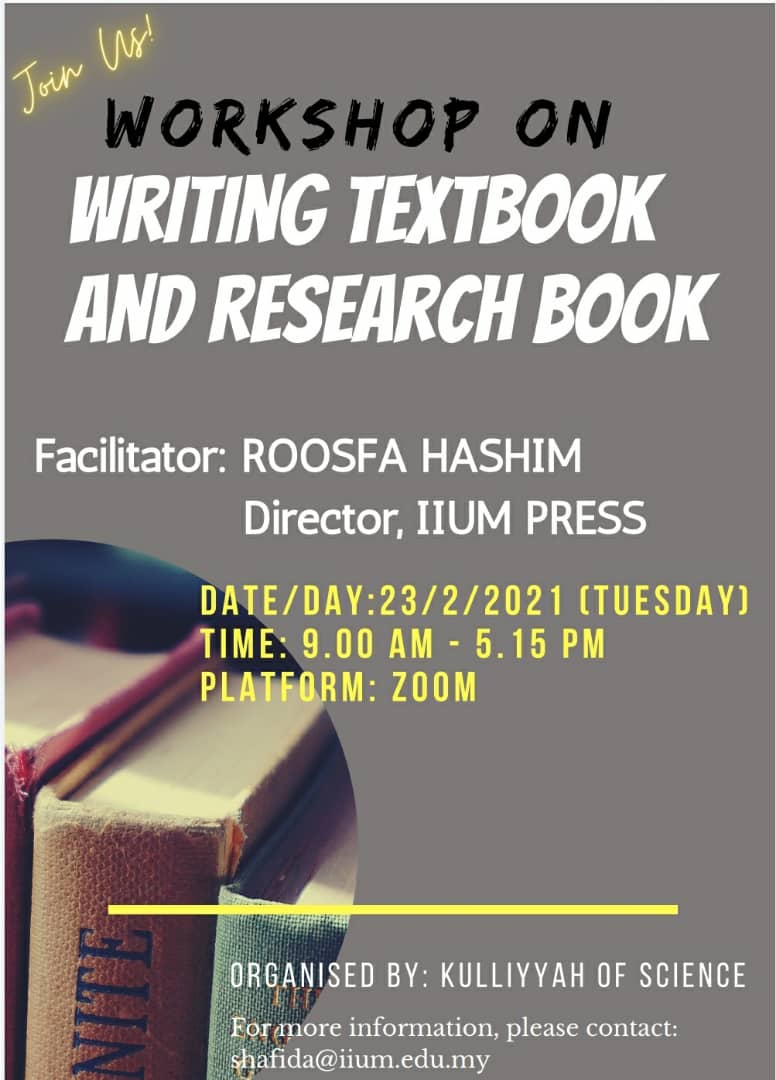 WORKSHOP ON WRITING TEXTBOOK & RESEARCH BOOK