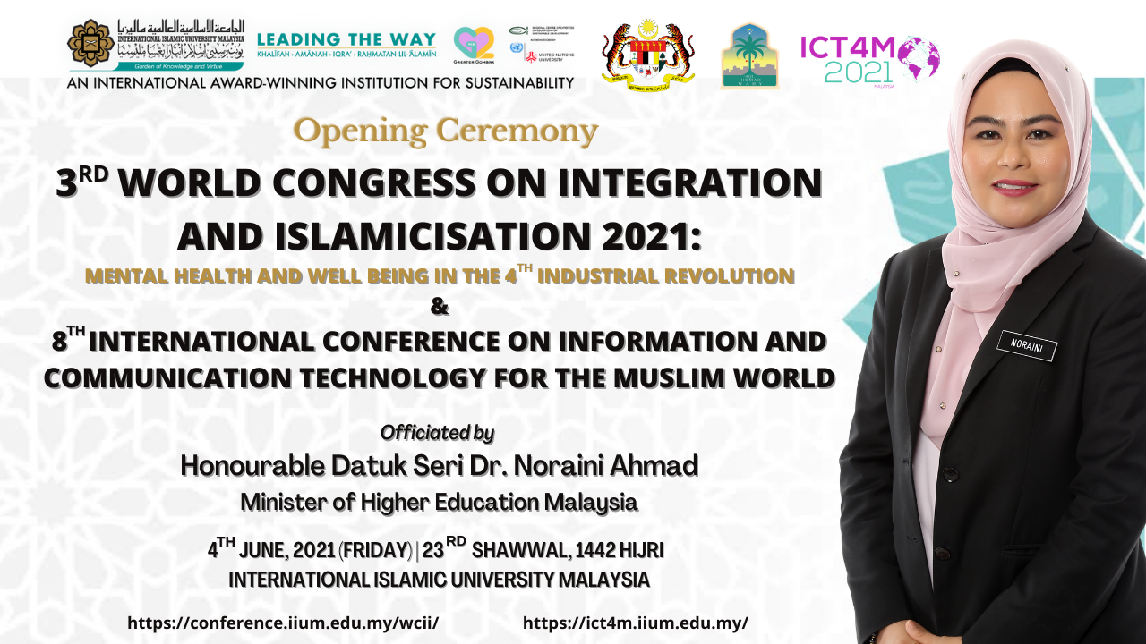 3rd World Congress on Integration & Islamicisation 2021 (3WCII) 4th - 6th June 2021.