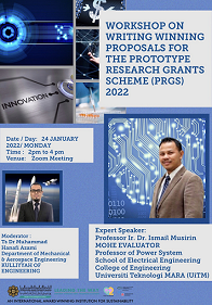 WORKSHOP ON WRITING WINNING PROPOSALS FOR THE PROTOTYPE RESEARCH GRANTS SCHEME (PRGS) 2022