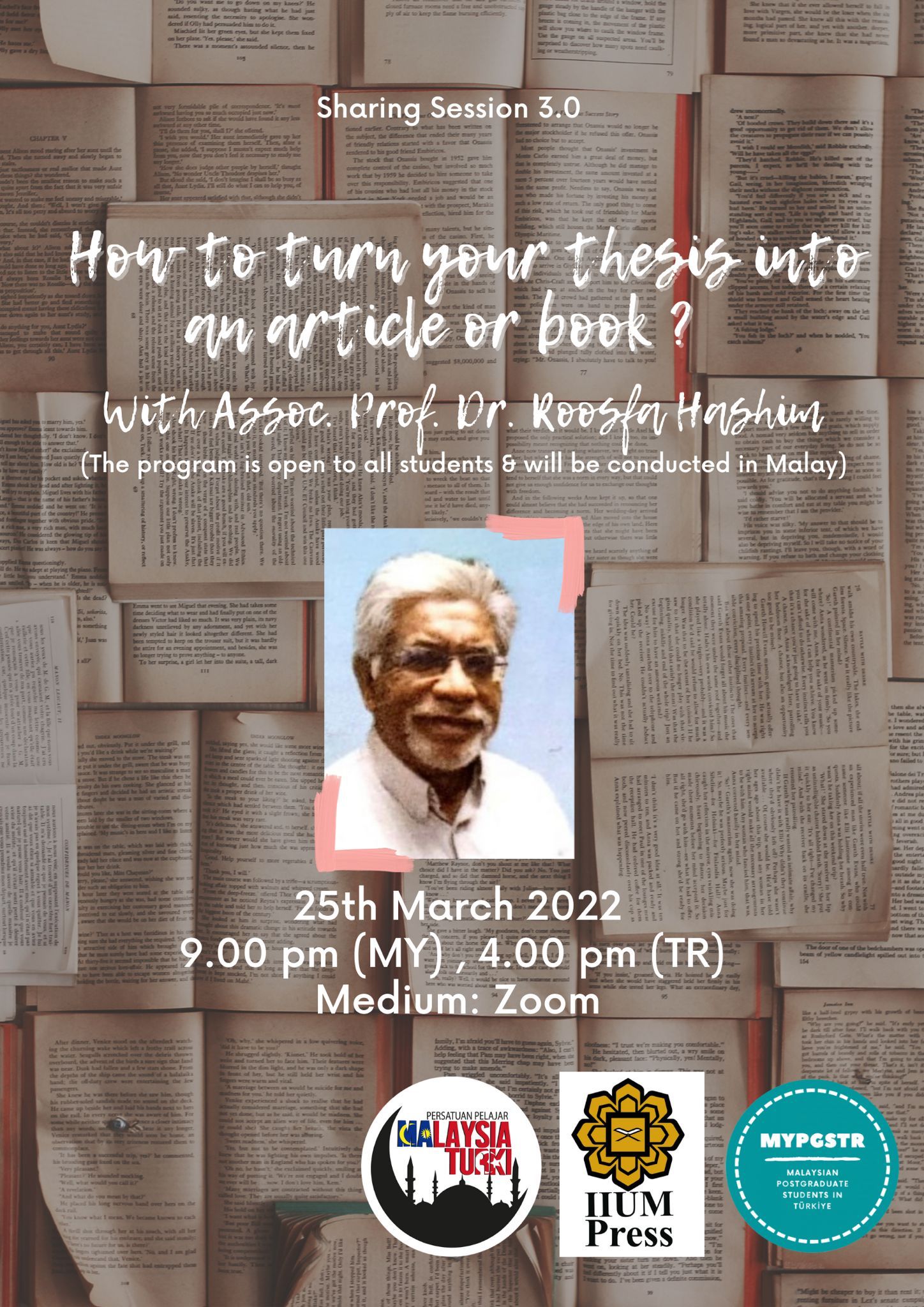 SHARING SESSION 3.0: How to Turn Your Thesis into An Article or Book?