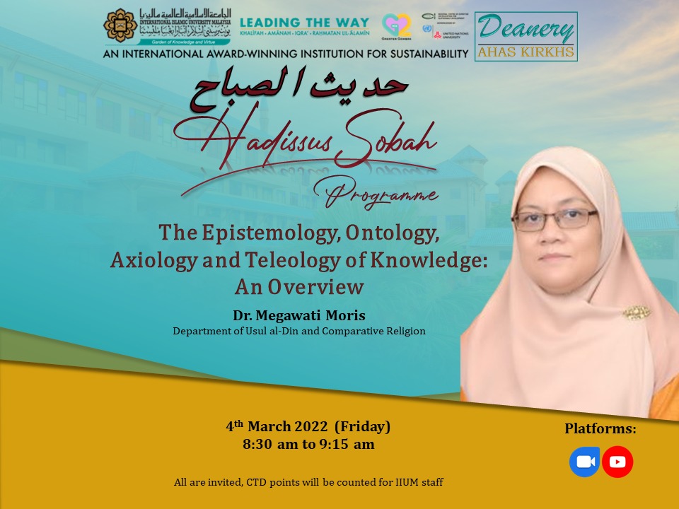 Hadisus Sobah Programme:-The Epistemology,Ontology,Axiology and Teleology of Knowledge:An Overview